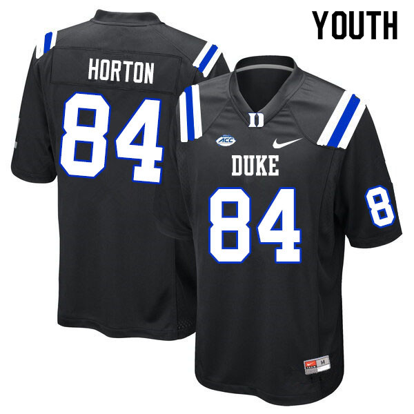 Youth #84 Trevor Horton Duke Blue Devils College Football Jerseys Sale-Black